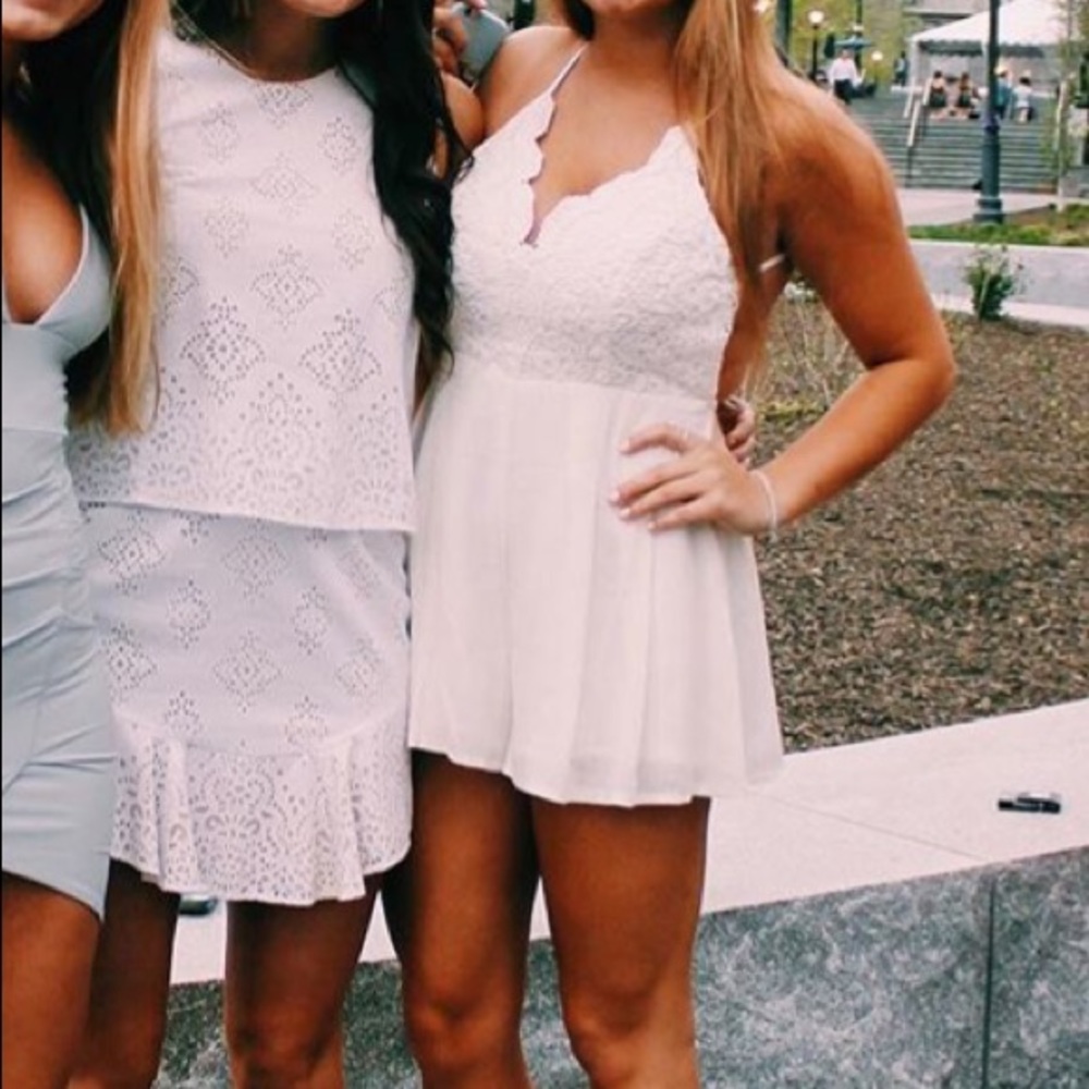 White lace romper